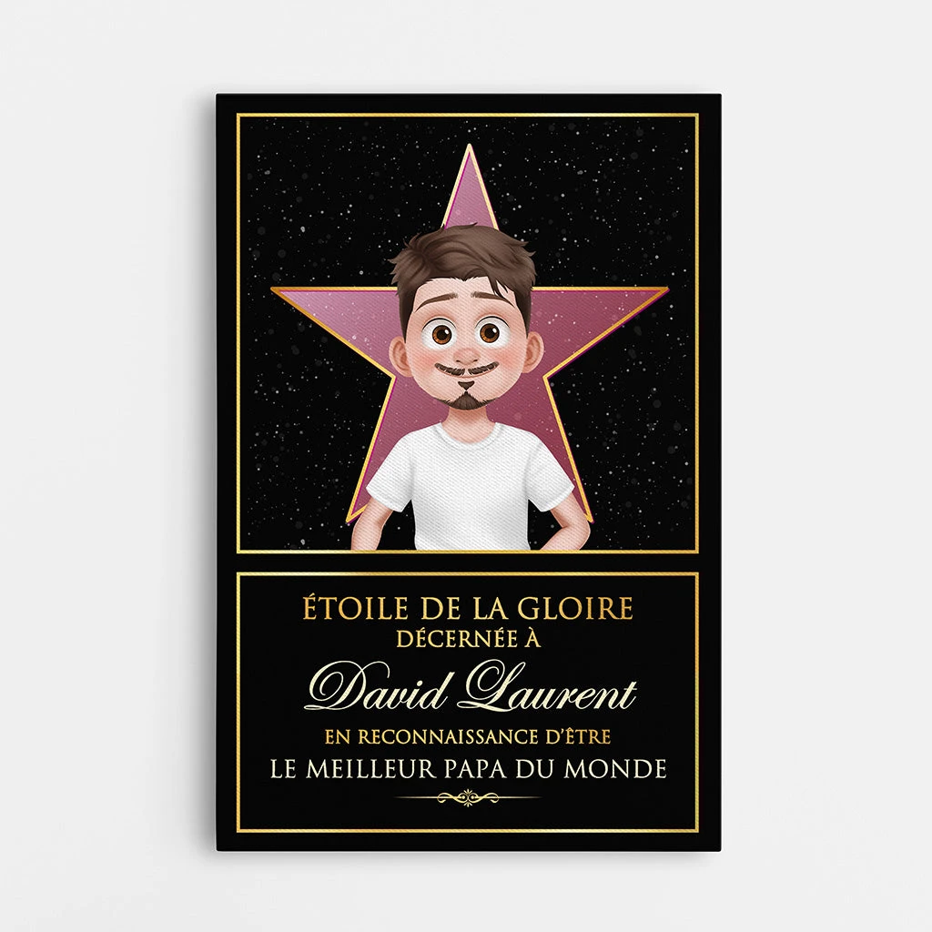 Étoile De La Gloire - Cadeau Personnalisé | Toile Pour Papa 1 Étoile De La Gloire - Cadeau Personnalisé | Toile Pour Papa
