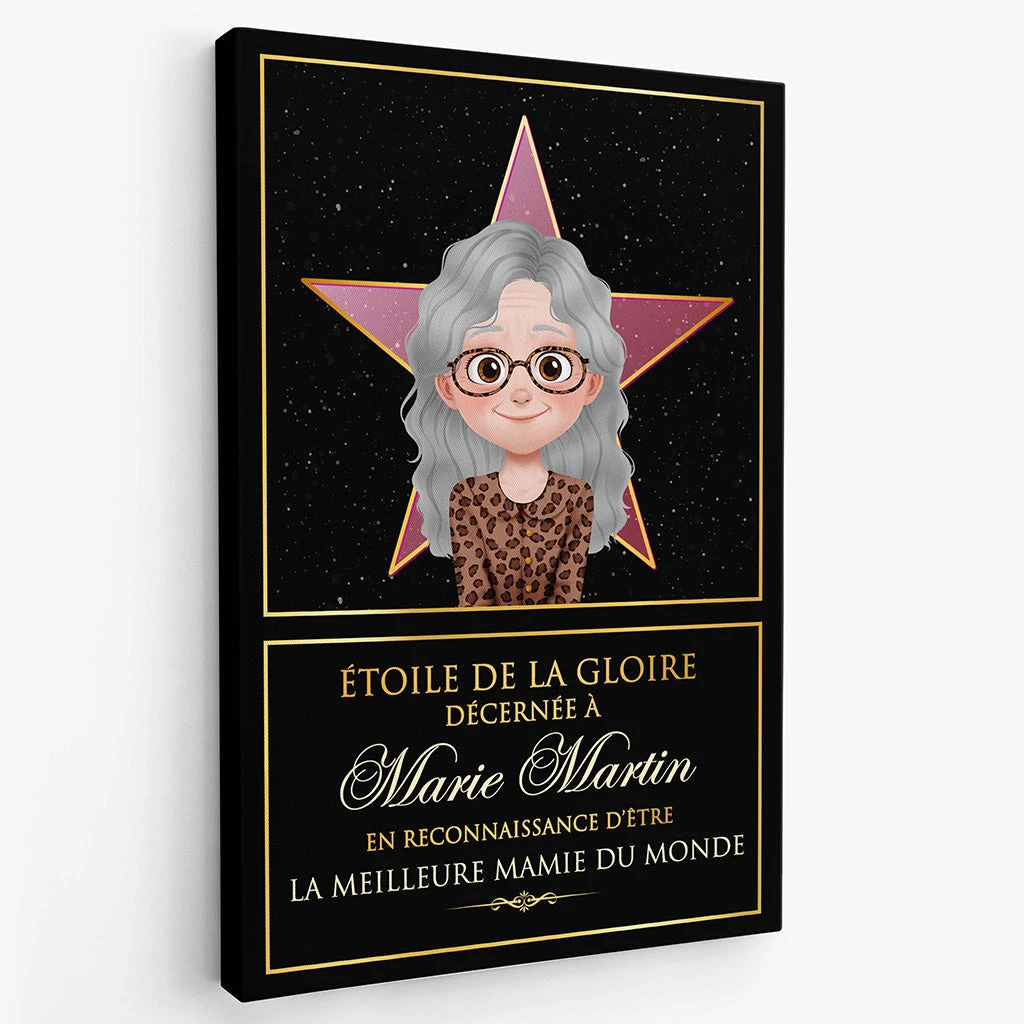 Étoile De La Gloire - Cadeau Personnalisé | Toile Pour Papa 2 Étoile De La Gloire - Cadeau Personnalisé | Toile Pour Papa – Image 2