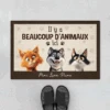Y'a Genre Plein D'Animaux Ici - Cadeau Personnalisé | Paillasson Pour Amoureux Des Animaux