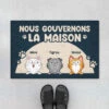 Nous Gouvernons La Maison Version Lune - Cadeau Personnalisé | Paillason Pour Amoureux Des Chats -Vivelamode Soldes Magasin 4340DFR1 paillasson chat personnalise nous gouvernons la maison version lune 4340d