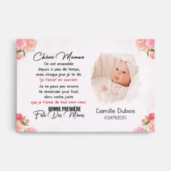 Bonne Première Fête Des Mères Avec Photo - Cadeau Personnalisé | Toile Pour Maman