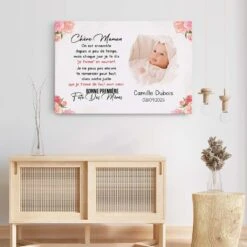 Bonne Première Fête Des Mères Avec Photo - Cadeau Personnalisé | Toile Pour Maman -Vivelamode Soldes Magasin 4342CFR3 toile personnalisable maman bonne premiere fete des meres photo 4342c8t5a