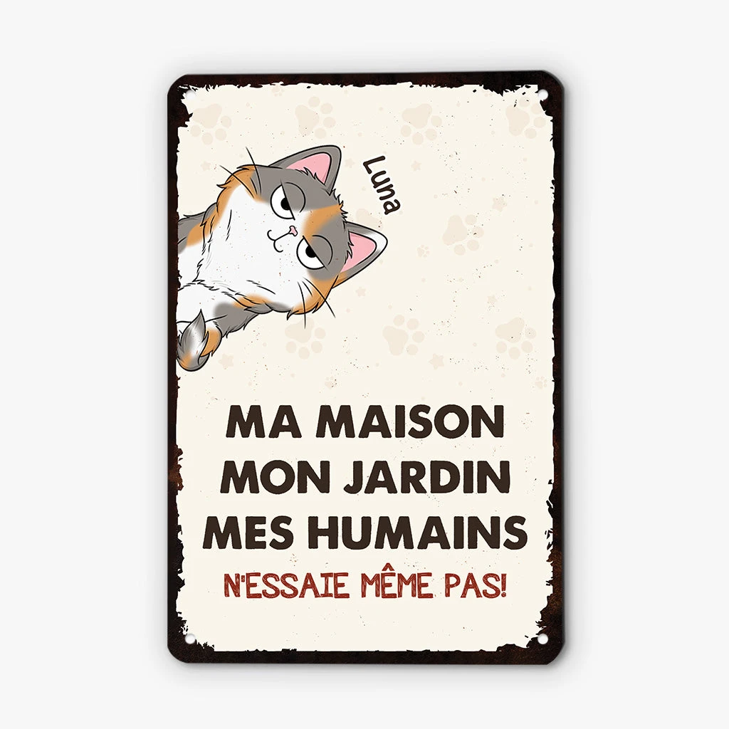 N'Essaie Même Pas Avec Chats Mignons - Cadeau Personnalisé | Plaque En Métal 2 N'Essaie Même Pas Avec Chats Mignons - Cadeau Personnalisé | Plaque En Métal – Image 2