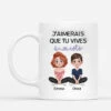 Vivre À Côté Design Cartoon Simple - Mug Meilleure Amie Personnalisé