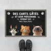 Chat Dessin Humour - Cadeau Personnalisé | Paillasson Pour Amoureux Des Chats -Vivelamode Soldes Magasin 4414DFR1 paillasson personnalise chat dessin humour 4414d