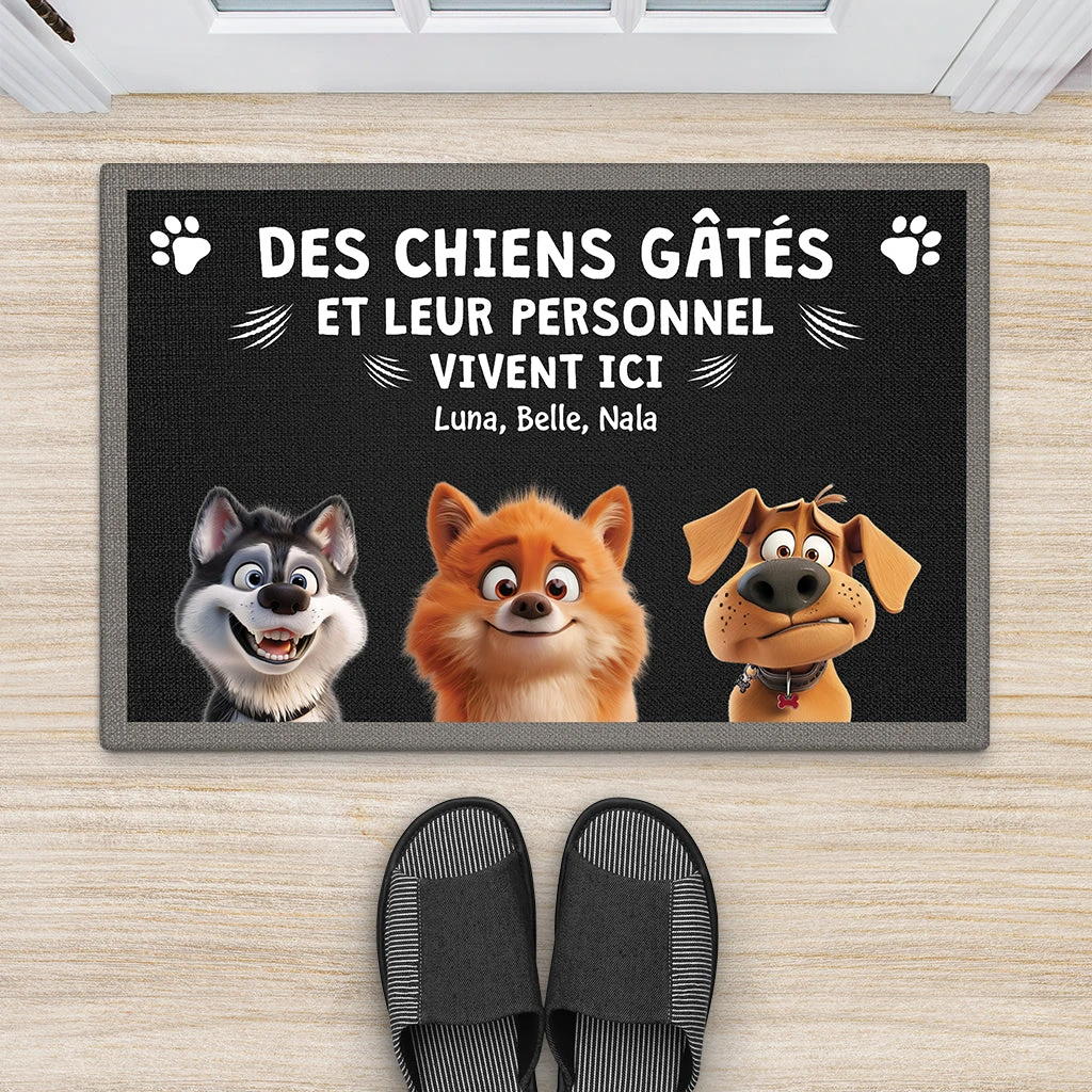 Dessin Humour Chien - Cadeau Personnalisé | Paillasson Pour Amoureux Des Chats 2 Dessin Humour Chien - Cadeau Personnalisé | Paillasson Pour Amoureux Des Chats – Image 2