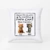 Joyeuse Fête Des Pères - Coussin Personnalisé Chat