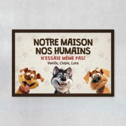 N'Essaie Même Pas - Cadeau Personnalisé | Paillasson Pour Amoureux Des Chiens