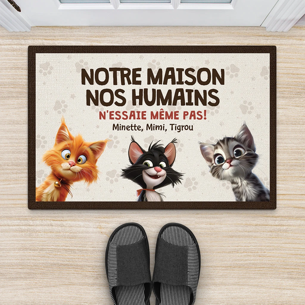 N'Essaie Même Pas - Cadeau Personnalisé | Paillasson Pour Amoureux Des Chats 2 N'Essaie Même Pas - Cadeau Personnalisé | Paillasson Pour Amoureux Des Chats – Image 2