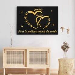 Pour La Meilleure Mamie Avec Cœur D'Or - Toile Personnalisable 5 Pour La Meilleure Mamie Avec Cœur D'Or - Toile Personnalisable -Vivelamode Soldes Magasin 4469CFR3 toile personnalisable pour la meilleure mamie coeur dor 4469c8m3a