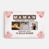 Toile Tu Es Le Monde Personnalisée Pour Maman Avec Photo