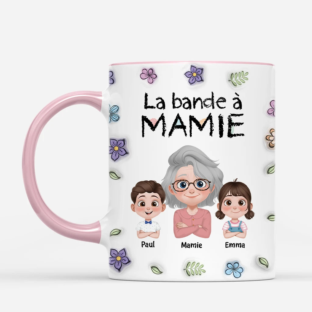 La Bande À Maman Cool Avec Fleur Pastel 3D - Mug Personnalisé Maman 2 La Bande À Maman Cool Avec Fleur Pastel 3D - Mug Personnalisé Maman – Image 2