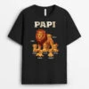 Papy Lion Design Cartoon - T-shirt Personnalisé Papy