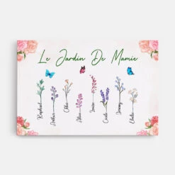 Le Jardin De Mamie Avec Jolies Fleurs - Toile Personnalisée Mamie