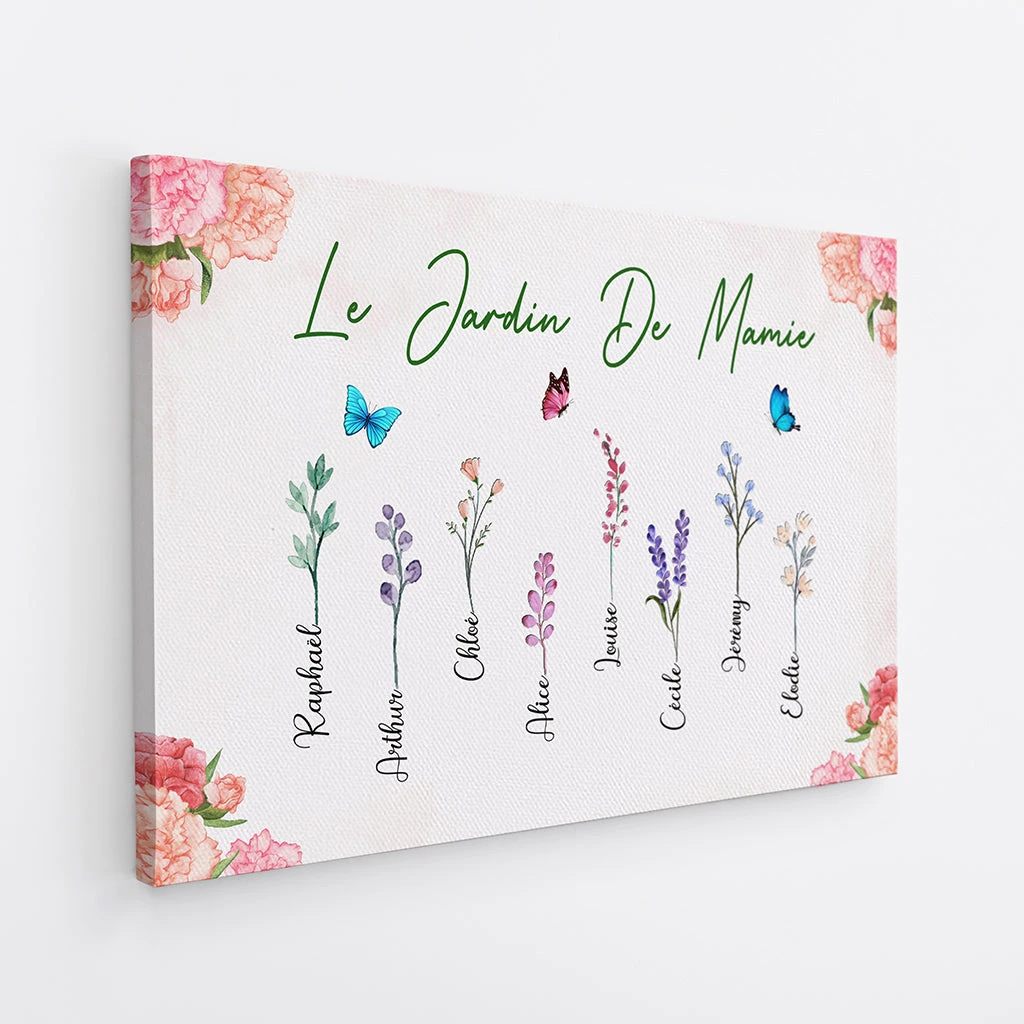 Le Jardin De Mamie Avec Jolies Fleurs - Toile Personnalisée Mamie 2 Le Jardin De Mamie Avec Jolies Fleurs - Toile Personnalisée Mamie – Image 2