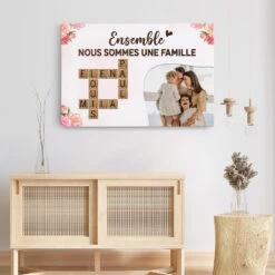 Ensemble Version Photo Et Mots-Croisés - Toile Famille Personnalisée -Vivelamode Soldes Magasin 4567CFR3 toile famille personnalisee ensemble photo et mots croises 4567c5t5i