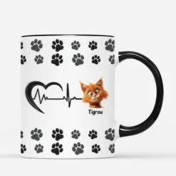 Maman Chat Cœur Version Noir 3D - Mug Pour Amoureux Des Chats -Vivelamode Soldes Magasin 4598MFR3 effet dimpression 3d mug personnalise maman chat coeur version noir 4598m5q5d