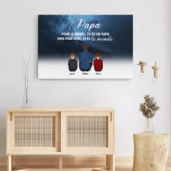 Tu Es Le Monde Version L'Univers - Toile Personnalisable Papa -Vivelamode Soldes Magasin 4637CFR3 toile personnalisable papa tu es le monde version lunivers 4637ctinb