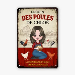 Le Poulailler - Plaque En Métal Personnalisée Pour Femme 3 Le Poulailler - Plaque En Métal Personnalisée Pour Femme -Vivelamode Soldes Magasin 4645EFR2 plaque en metal personnalisee pour femme le poulailler 4645e64ta