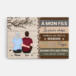 À Mon Fils Avec Photo - Toile Personnalisée Fête Des Pères