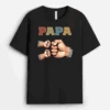 T-shirt Papa Coloré Avec Poings Authentiques Personnalisé -Vivelamode Soldes Magasin 4678AFR1 T shirt Personnalise Papa Colore Avec Poings Authentiques 4678AKH5B