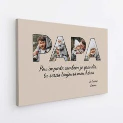 Toujours Mon Héros - Toile Personnalisée Papa Avec Photo -Vivelamode Soldes Magasin 4689CFR2 toile personnalisee papa avec photo toujours mon heros 4689c8t5b