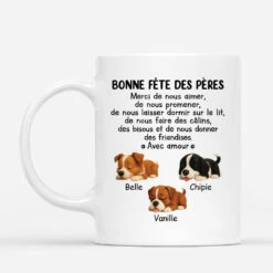 Merci De Nous Aimons Version Chiens Dormant - Mug Personnalisé