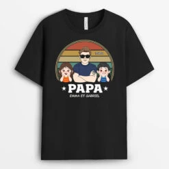 T-shirt Papa Cool Rétro Personnalisé