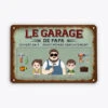 Le Garage De Papa Bricoleur - Plaque En Métal Personnalisée Pour Papa -Vivelamode Soldes Magasin 4936EFR1 plaque en metal personnalisee pour papa le garage de papa bricoleur 4936e5y0b
