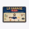 Le Garage De Papa Bricoleur Cool - Plaque En Métal Personnalisée -Vivelamode Soldes Magasin 4945EFR1 plaque en metal personnalisee le garage de papa bricoleur cool 4945e3qab