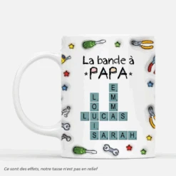 La Bande À Papa Bricoleur Avec Mots-Croisés 3D - Mug Personnalisé