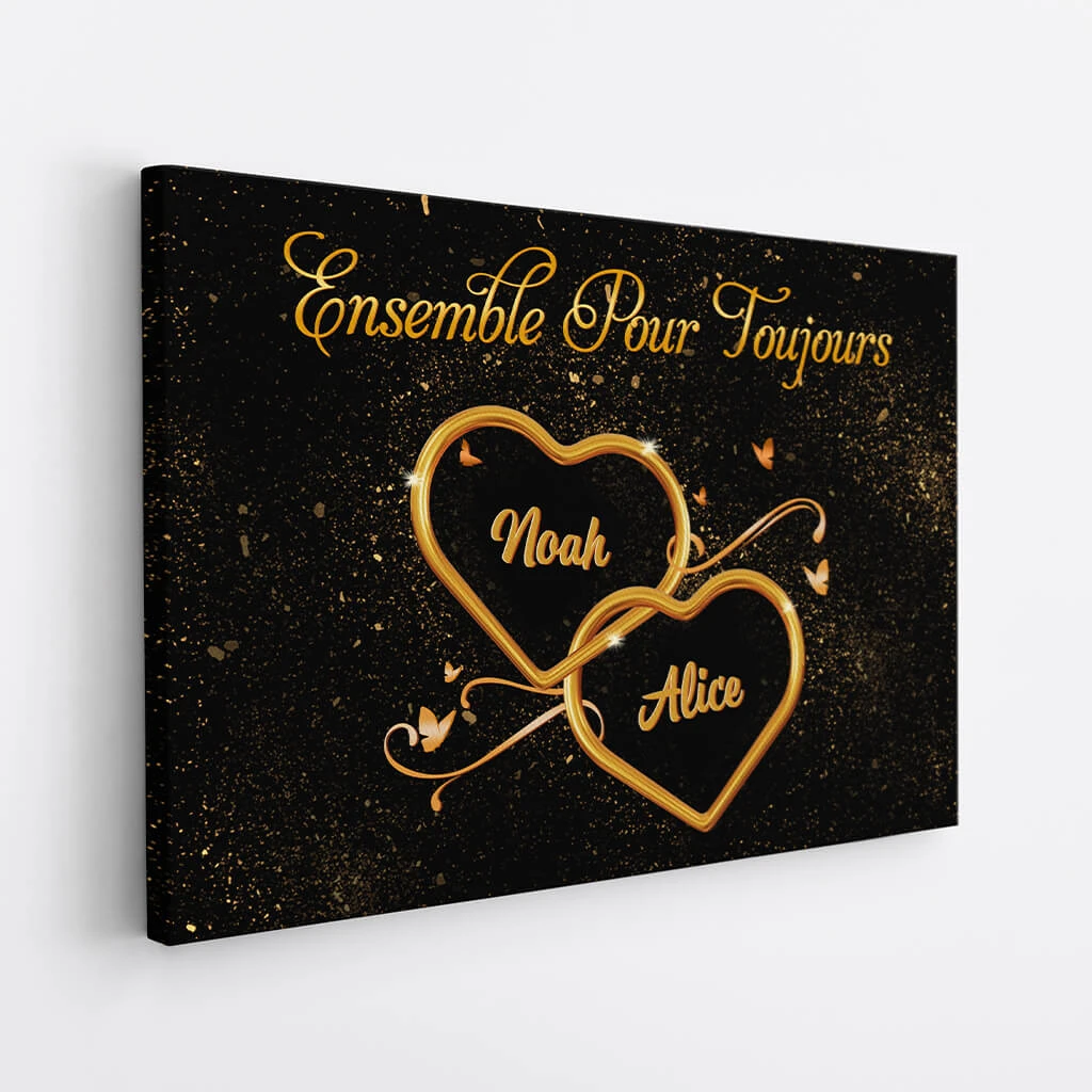Ensemble Pour Toujours - Cadeau Personnalisé | Toile Pour Couple 2 Ensemble Pour Toujours - Cadeau Personnalisé | Toile Pour Couple – Image 2