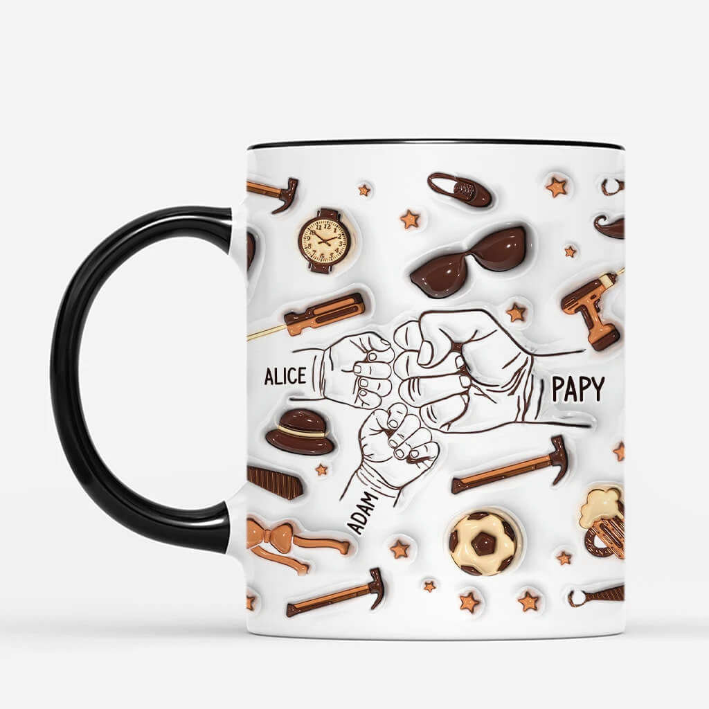Papa Version Brun 3D - Mug Personnalisé Pour Papa 2 Papa Version Brun 3D - Mug Personnalisé Pour Papa – Image 2