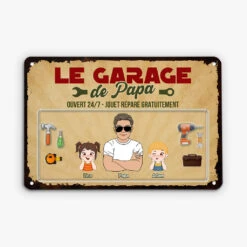 Le Garage De Papa Cool Vintage - Plaque En Métal Personnalisée Pour Papa 3 Le Garage De Papa Cool Vintage - Plaque En Métal Personnalisée Pour Papa -Vivelamode Soldes Magasin FR2 eea6b0d9 b826 45b4 8b9d 110433078ebc