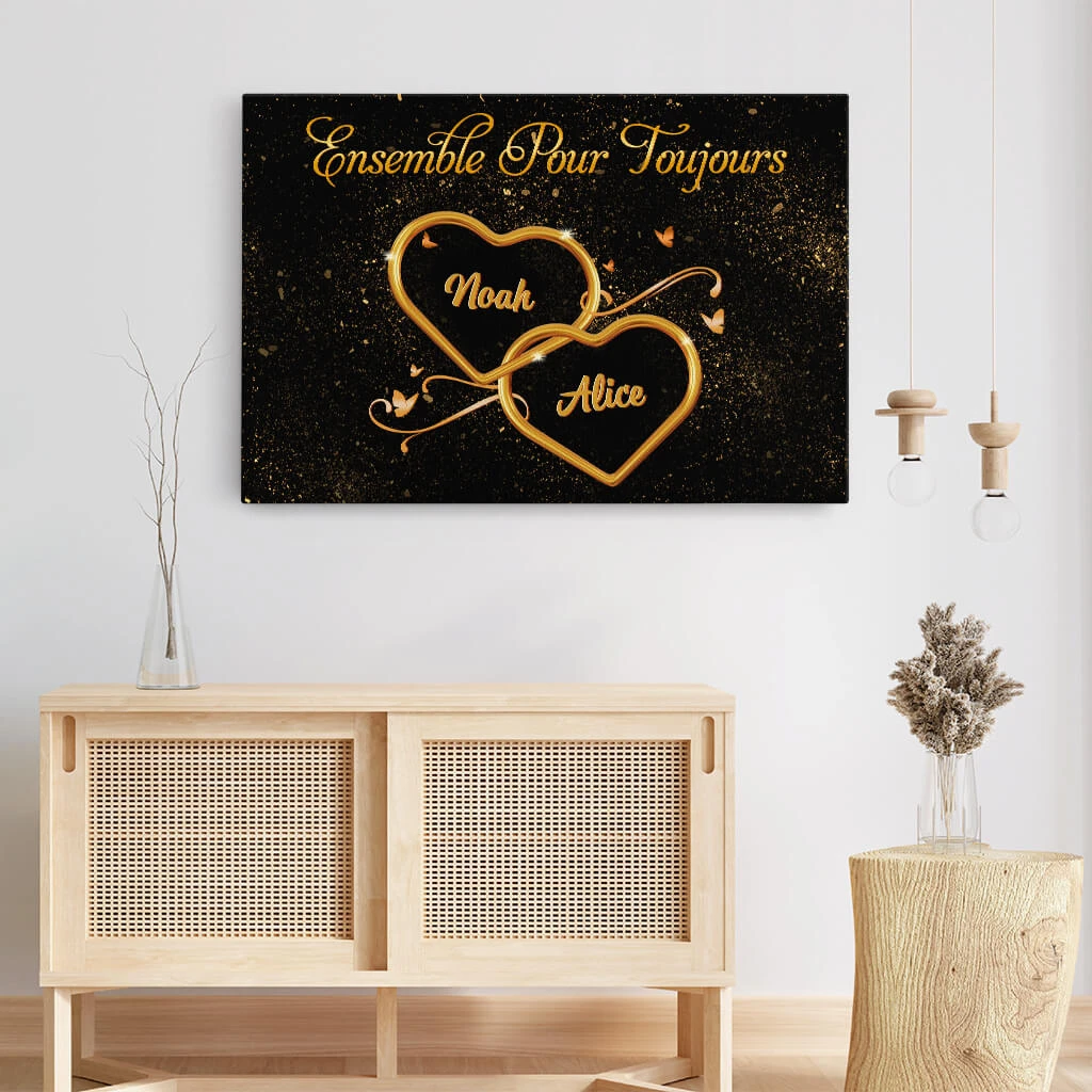 Ensemble Pour Toujours - Cadeau Personnalisé | Toile Pour Couple 3 Ensemble Pour Toujours - Cadeau Personnalisé | Toile Pour Couple – Image 3