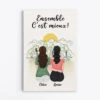 Ensemble - Cadeau Personnalisé - Toile Pour Meilleures Amies -Vivelamode Soldes Magasin FR 0433C1