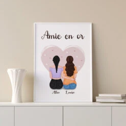 Amie En Or - Cadeau Personnalisé | Poster Pour Meilleures Amies -Vivelamode Soldes Magasin FR 0443S13