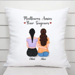 Meilleures Amies Pour Toujours - Cadeau Personnalisé | Coussin Pour Meilleures Amies