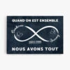 Nous Avons Tout - Cadeau Personnalisé | Toile Pour Couples/Amoureux -Vivelamode Soldes Magasin FR 0468C1