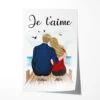 Je T'aime - Cadeau Personnalisé | Poster Pour Couples/Amoureux -Vivelamode Soldes Magasin FR 0478S1