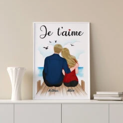 Je T'aime - Cadeau Personnalisé | Poster Pour Couples/Amoureux -Vivelamode Soldes Magasin FR 0478S3