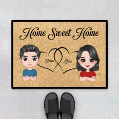 Home Sweet Home - Cadeau Personnalisé | Paillasson Pour Couple/Amoureux