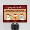 Paillasson Bienvenue À La Maison Avec Chien Personnalisé Noel -Vivelamode Soldes Magasin FR 0516D1