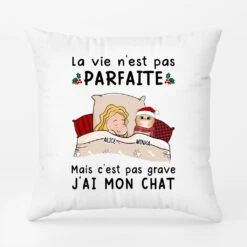 C'est Pas Grave - Coussin Personnalisé Pour Amoureux Des Chats