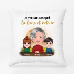 Je T'aime, Mamie - Cadeau Personnalisé | Coussin Pour Mamie