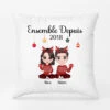 Ensemble Depuis - Cadeau Personnalisé | Coussin Pour Couples Noël