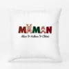 Coussin Maman Et Les Prénoms Des Enfants Personnalisé Noël -Vivelamode Soldes Magasin FR 0573P1