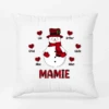 Mamie Bonhomme De Neige - Coussin De Noël Personnalisé -Vivelamode Soldes Magasin FR 0592P1