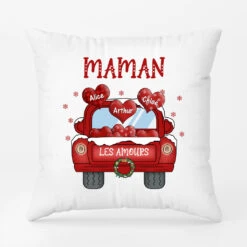 Maman Et Sa Voiture - Coussin De Noël Personnalisé