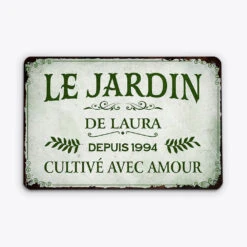 Le Jardin - Cadeau Personnalisé | Plaque De Jardin Pour Maman Mamie